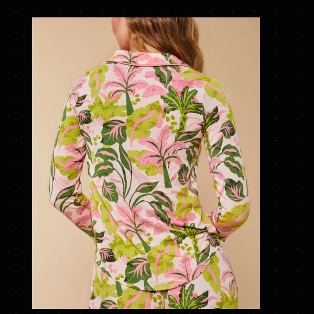 Spartina 449 - Pajama Top Palm Paradise - Picture 7 of 8